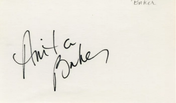 Anita Baker autograph