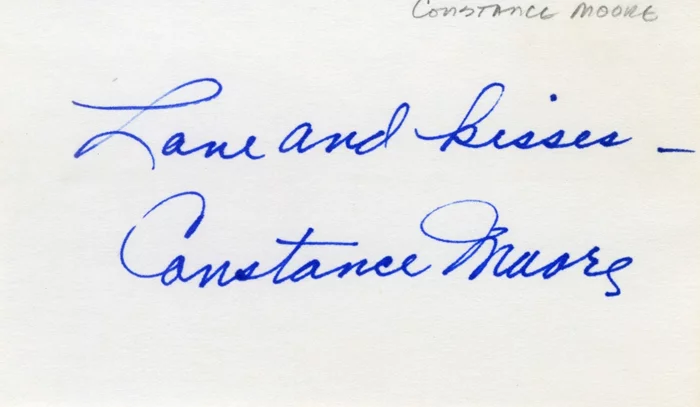 Constance Moore autograph