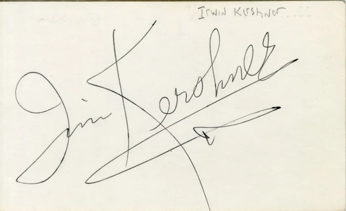 Irvin Kershner autograph