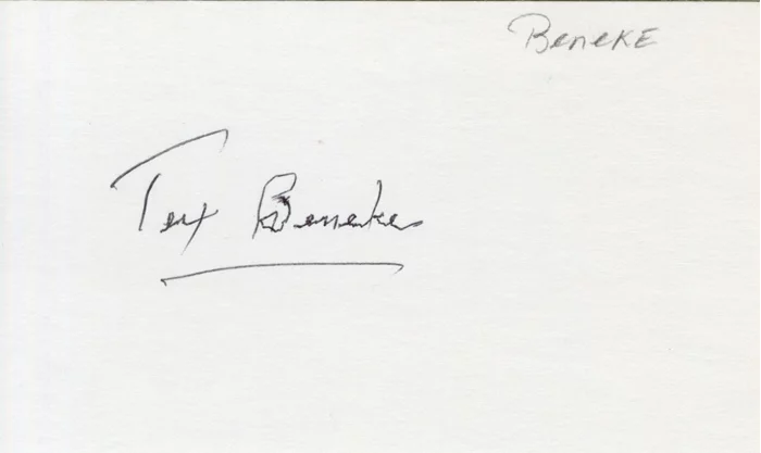 Tex Beneke autograph