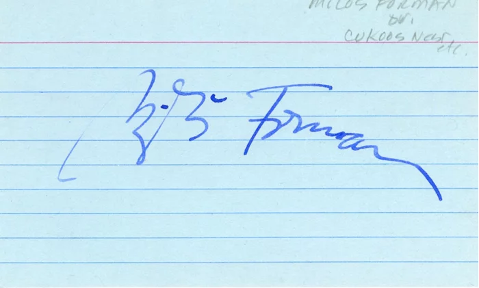 Milos Forman autograph