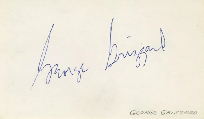 George Grizzard autograph