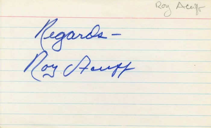 Roy Acuff autograph