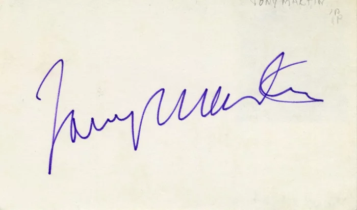 Tony Martin autograph