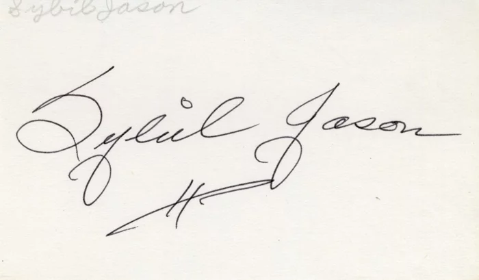 Sybil Jason autograph