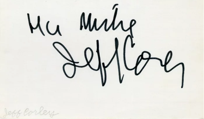 Jeff Corey autograph
