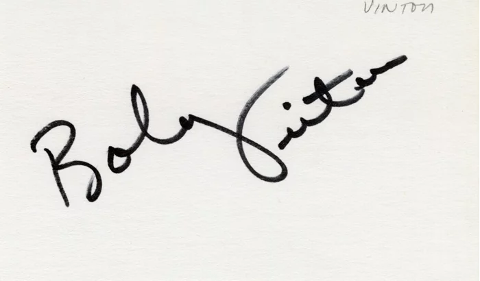 Bobby Vinton autograph