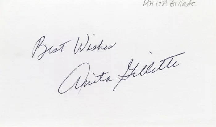 Anita Gillette autograph