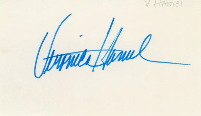 Veronica Hamel autograph