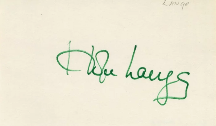 Hope Lange autograph