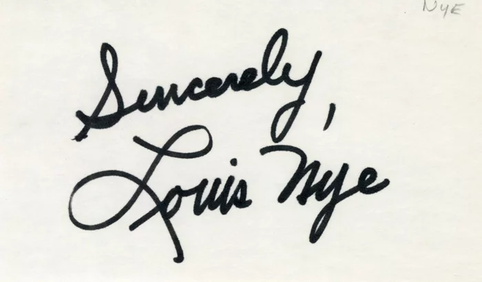 Louis Nye autograph