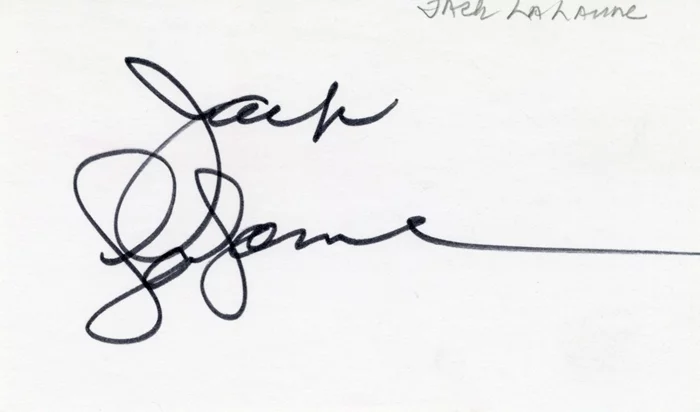 Jack LaLanne autograph