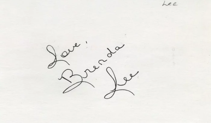 Brenda Lee autograph