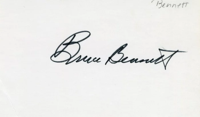 Bruce Bennett autograph