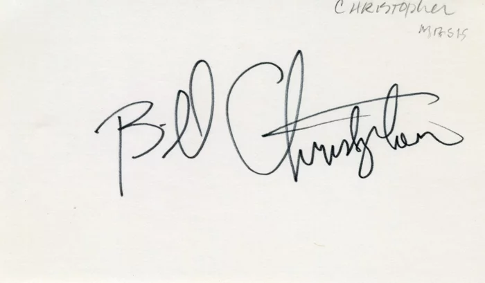 William Christopher autograph