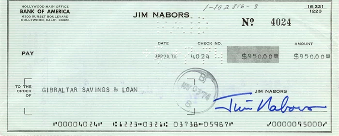 Jim Nabors autograph