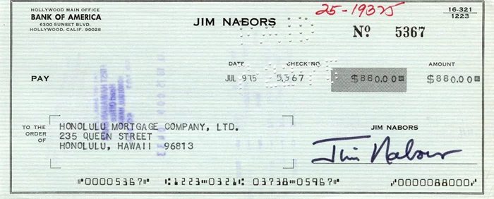 Jim Nabors autograph