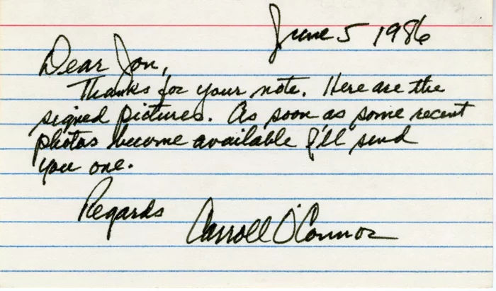 Carroll O'Connor autograph
