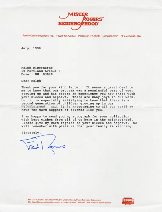 Fred Rogers autograph