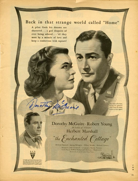 Dorothy McGuire autograph