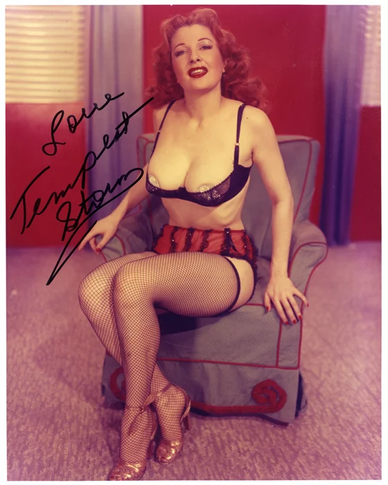 Tempest Storm autograph