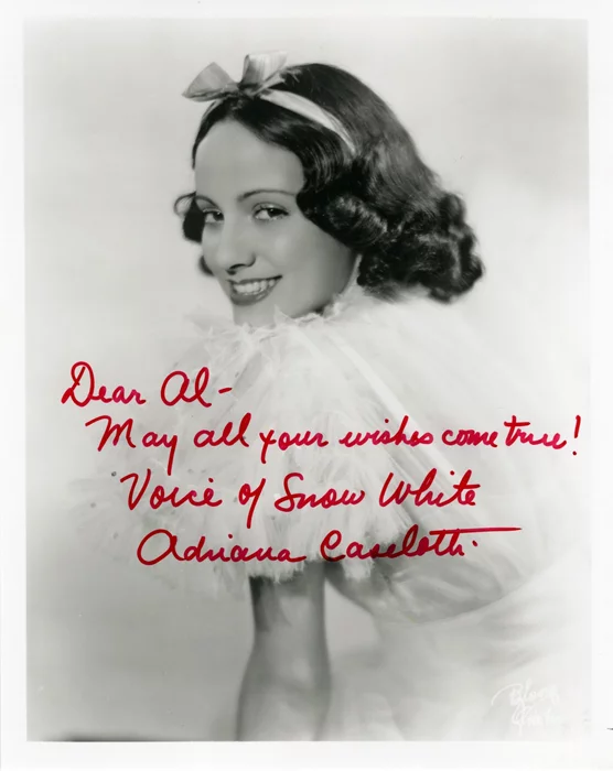 Adriana Caselotti autograph