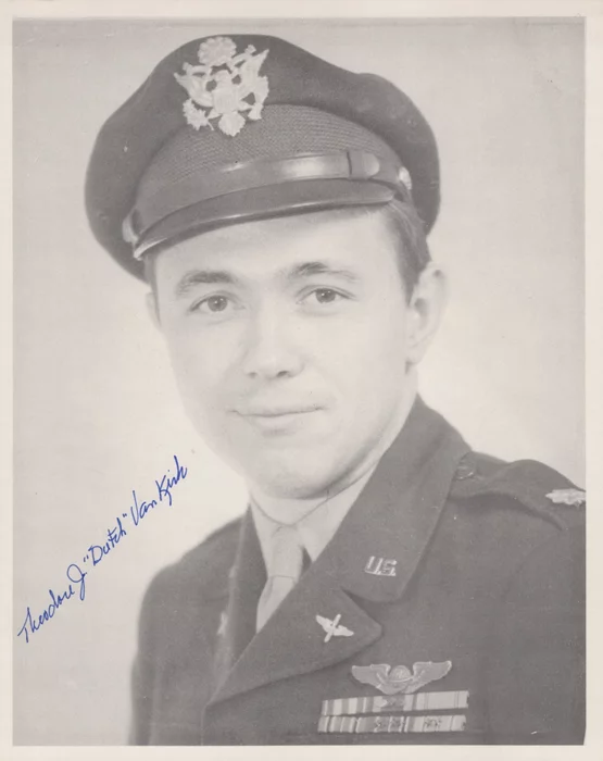 Theodore Van Kirk autograph