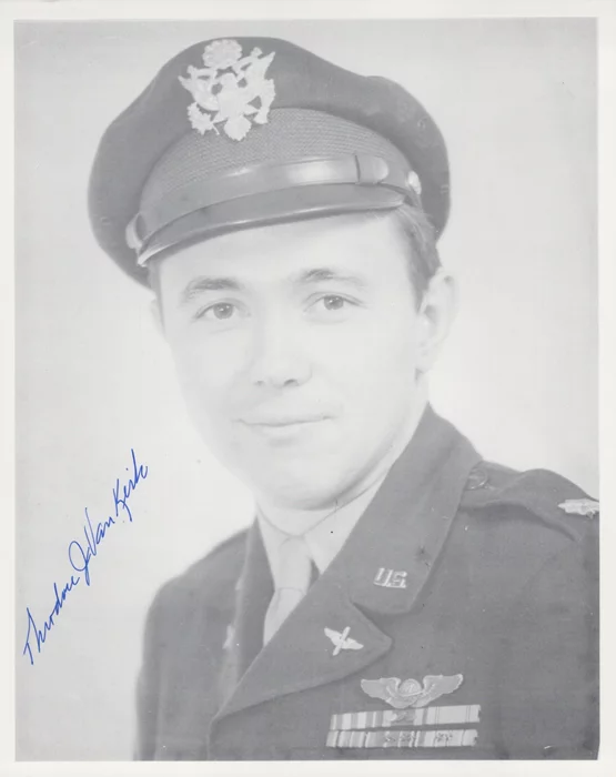 Theodore Van Kirk autograph