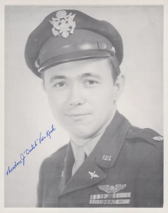 Theodore Van Kirk autograph