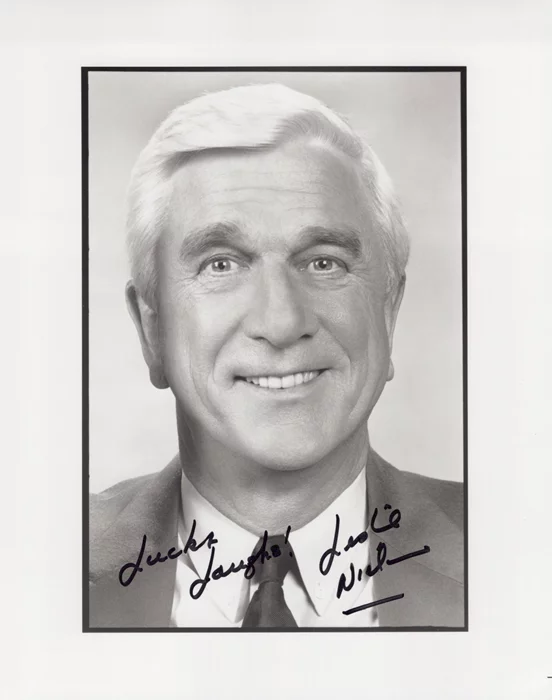Leslie Nielsen autograph