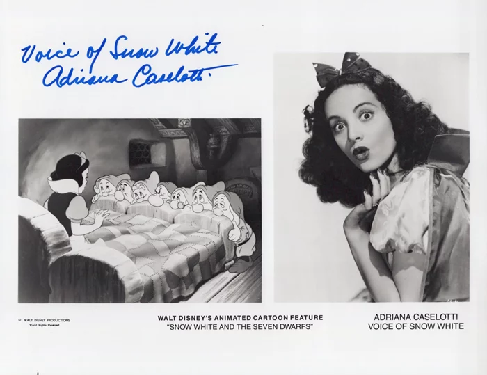 Adriana Caselotti autograph