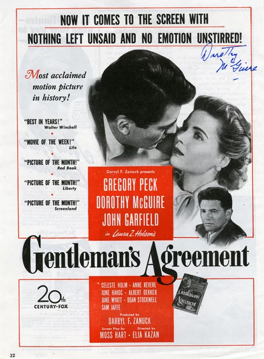Dorothy McGuire autograph