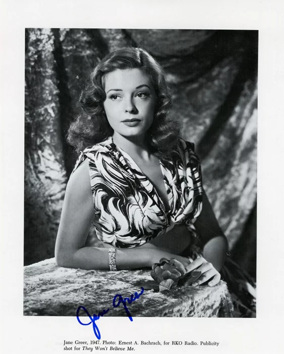 Jane Greer autograph