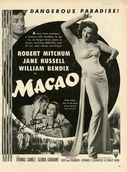 Robert Mitchum autograph
