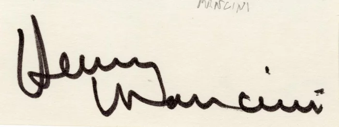 Henry Mancini autograph