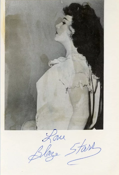 Blaze Starr autograph