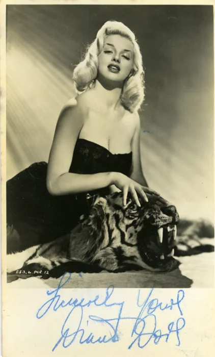 Diana Dors autograph