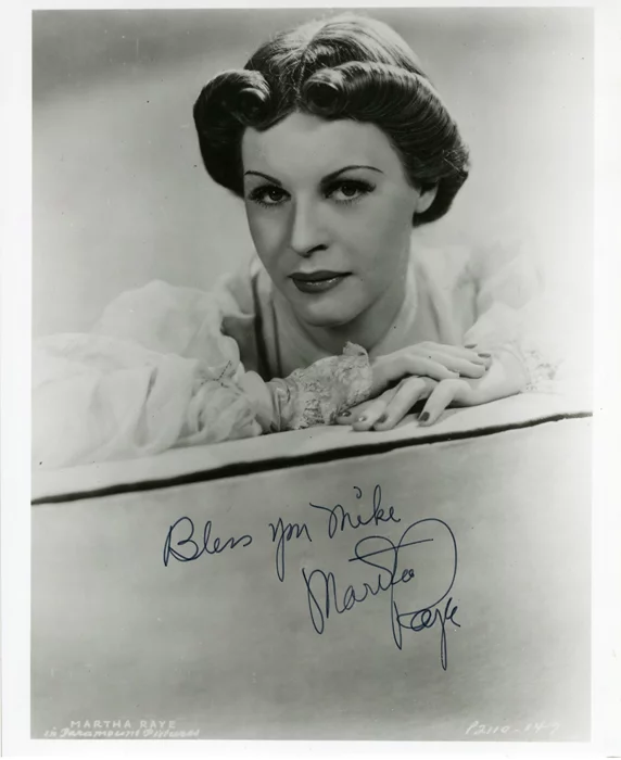Martha Raye autograph
