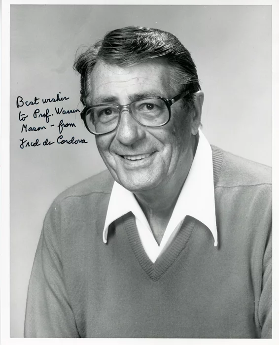 Fred de Cordova autograph