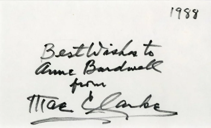 Mae Clarke autograph