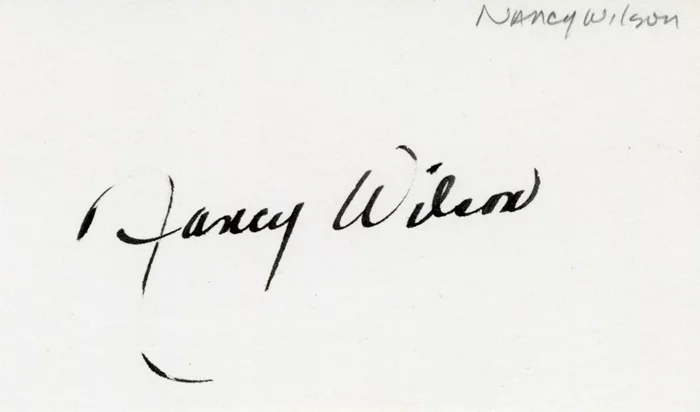 Nancy Wilson autograph