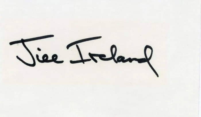 Jill Ireland autograph