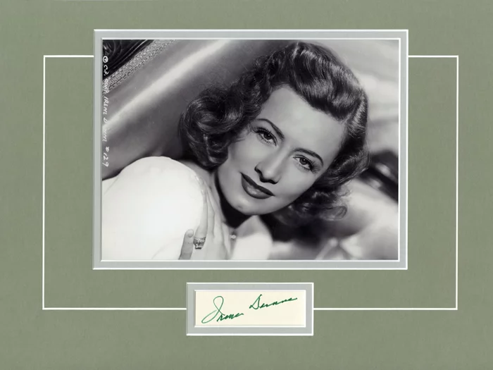 Irene Dunne autograph