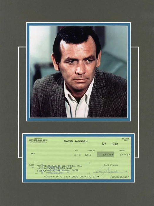 David Janssen autograph