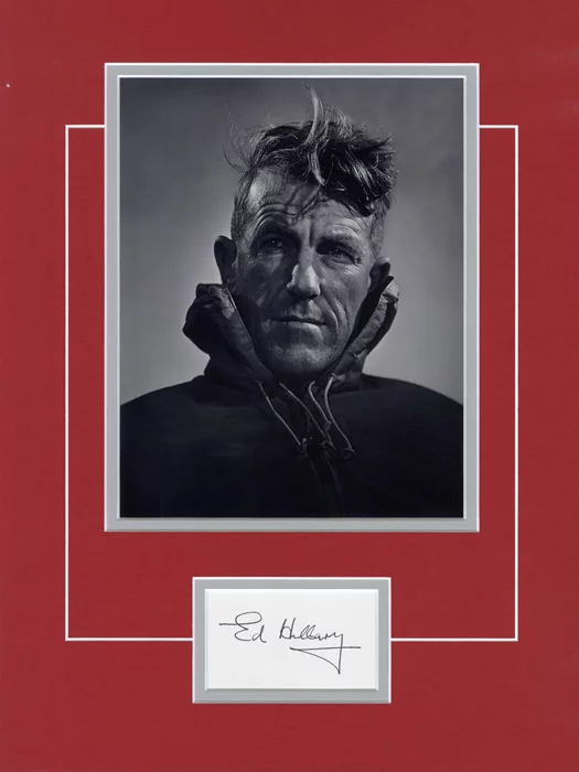 Sir Edmund Hillary autograph