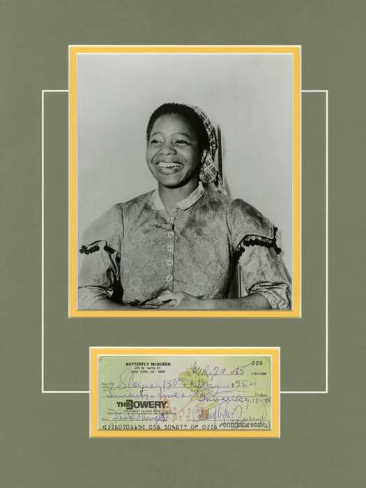Butterfly McQueen autograph