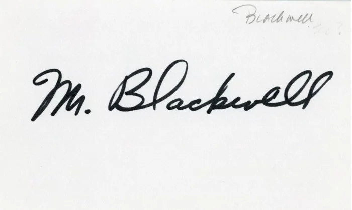 Mr. Blackwell autograph