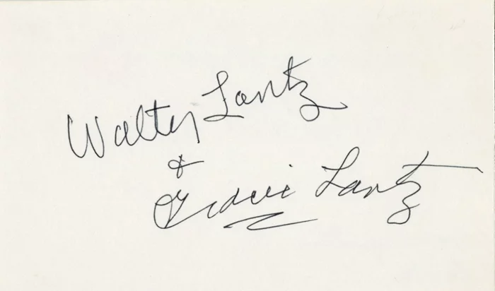 Walter Lantz autograph