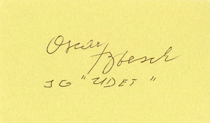 Oscar Boesch autograph