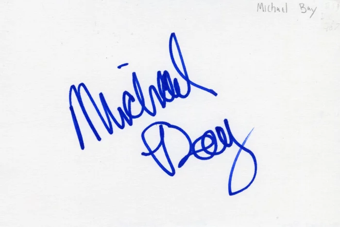 Michael Bay autograph